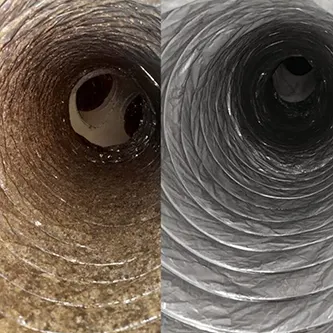 A Pride tech inspecting their duct cleaning abilities in Pompano Beach FL.