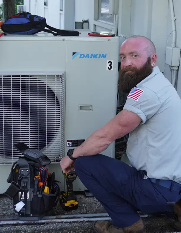 Pride technician responding to a no-cool call in Boca Raton